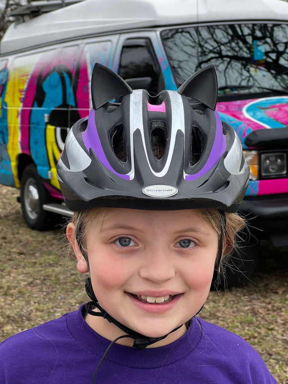 Helmet Flair Softeez: Black Cat Ears for Helmet