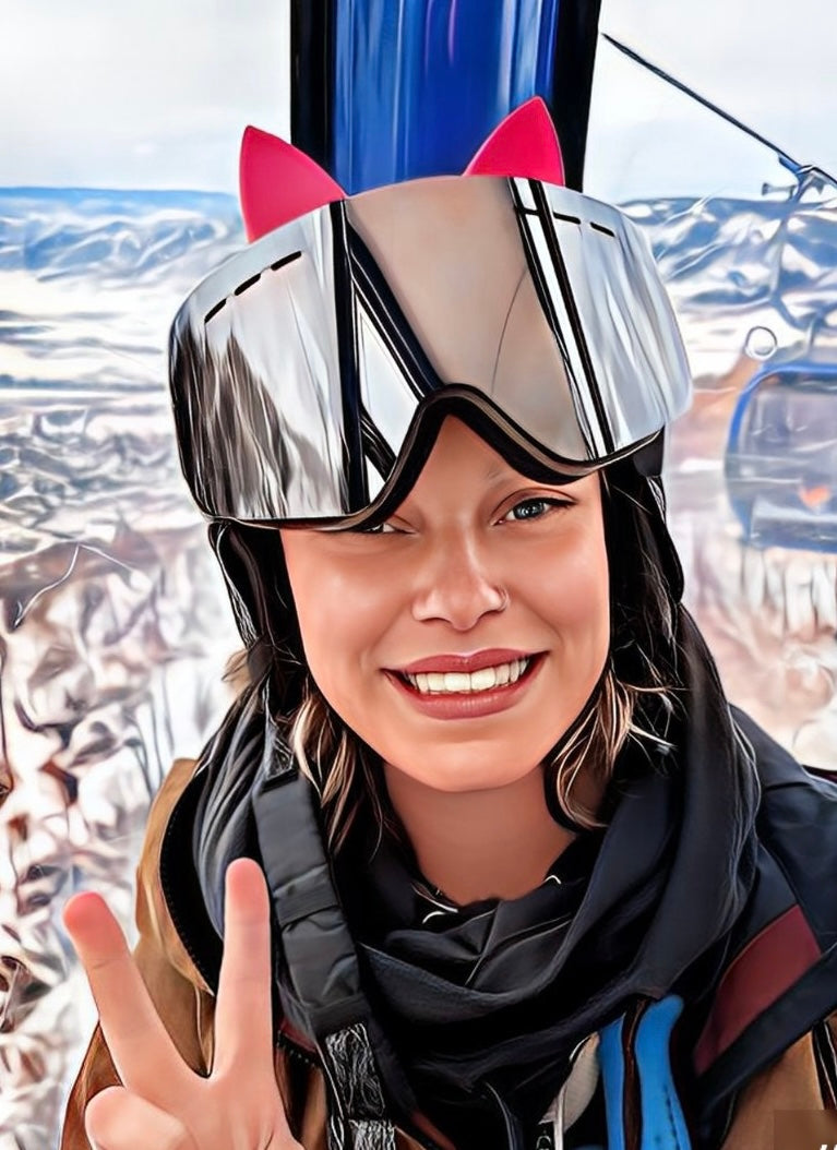 Helmet Flair Softeez: Purple Cat Ears for Helmet
