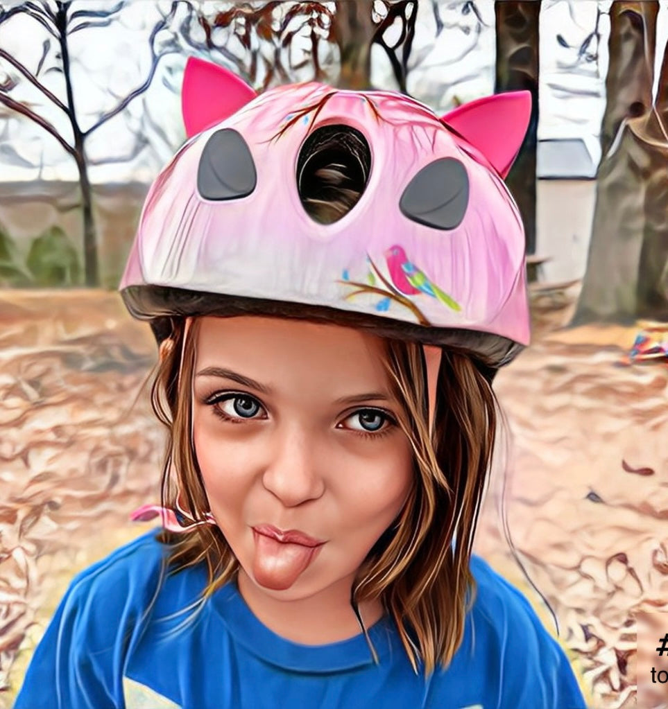 Helmet Flair Softeez: Purple Cat Ears for Helmet