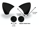 Helmet Flair MagNeatOhz: Cat Ears for Helmet Black-3