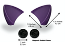 Helmet Flair MagNeatOhz: Cat Ears for Helmet Purple-3