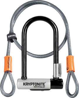 Kryptonite KryptoLok U-Lock - 3.25 x 7" Keyed BLK Includes 4' cable bracket