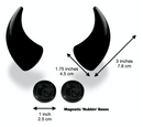 Helmet Flair MagNeatOhz: Large Black Devil Horns for Helmet-3