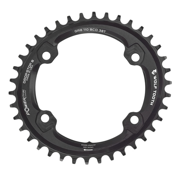 Oval 110 BCD Asymmetric 4-Bolt Chainrings for Shimano GRX Cranks