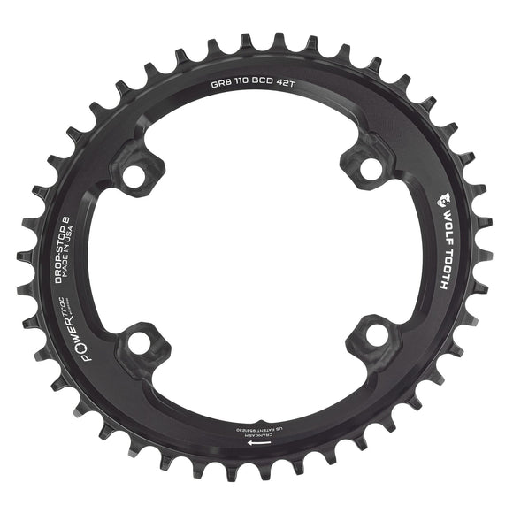 Oval 110 BCD Asymmetric 4-Bolt Chainrings for Shimano GRX Cranks