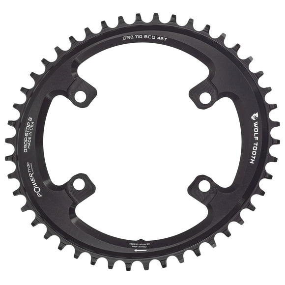 Oval 110 BCD Asymmetric 4-Bolt Chainrings for Shimano GRX Cranks