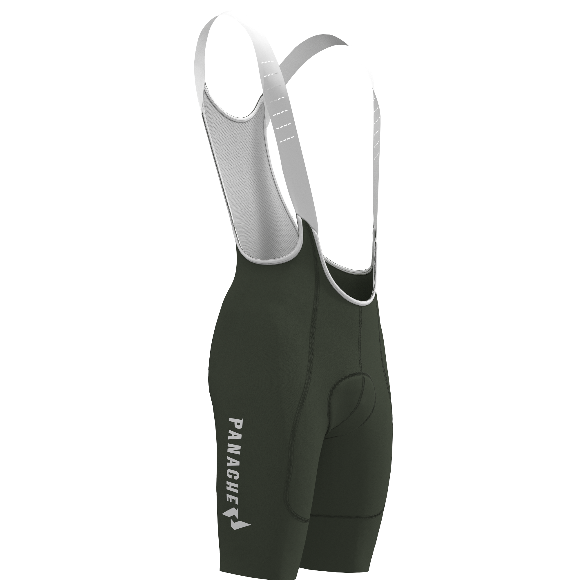Panache Women's WT 2ND SKIN Bib Short - Forest w/Panache Logo