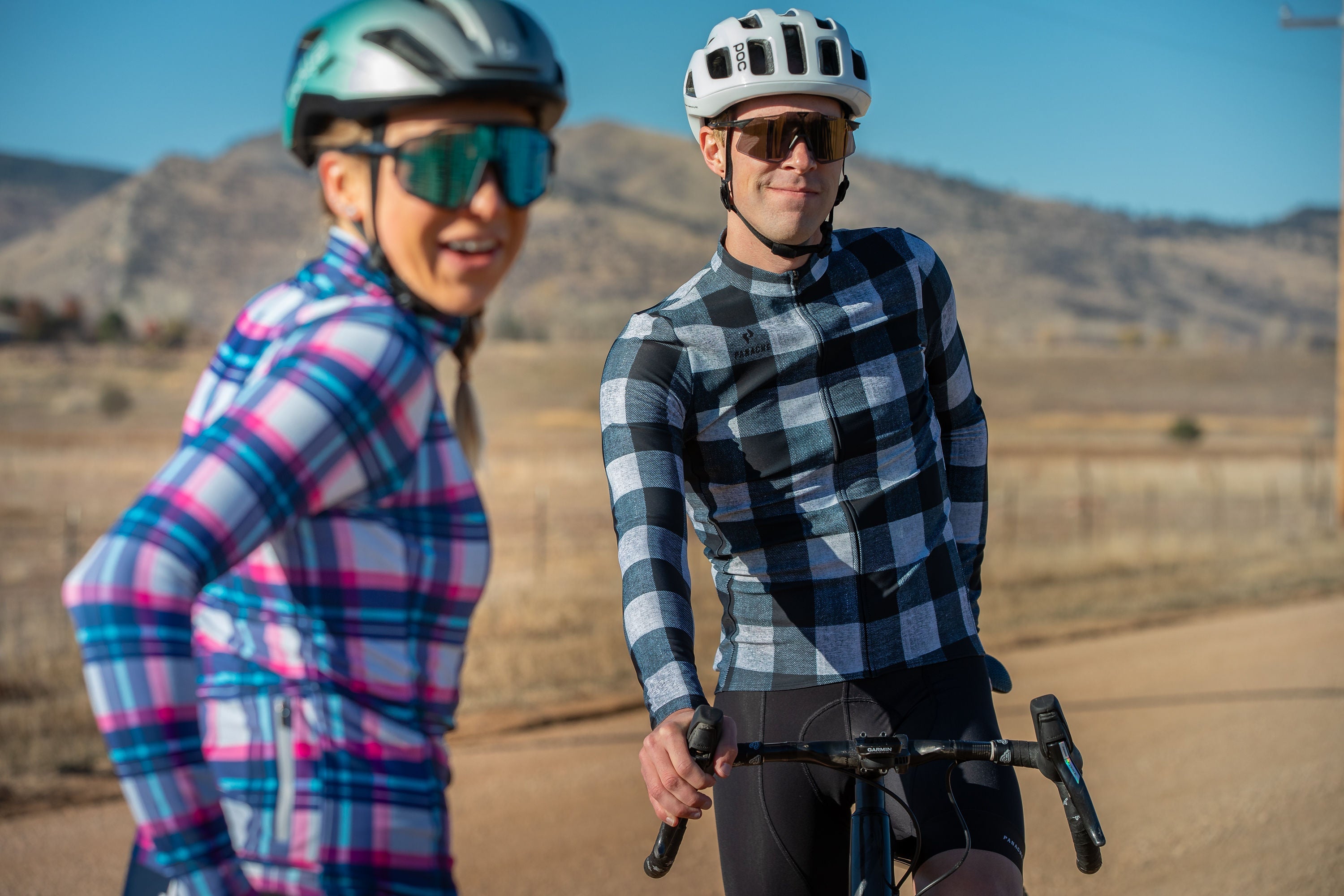 Panache M's Pro THERMAL Jersey - Black & White Plaid