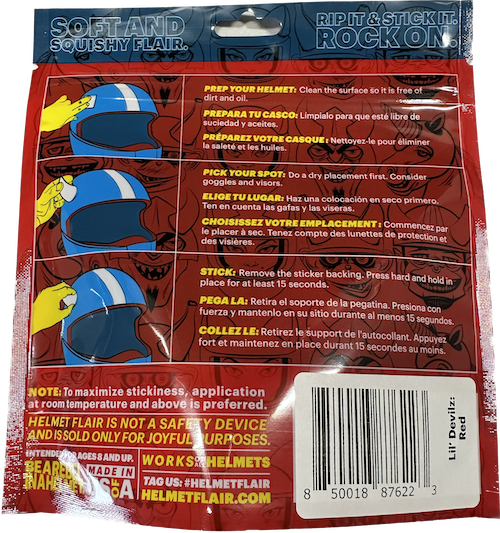 Helmet Flair Softeez: Red Devil Horns for Helmet