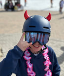 Helmet Flair Softeez: Red Devil Horns for Helmet-5