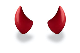 Helmet Flair MagNeatOhz: Small Red Devil Horns for Helmet - 0