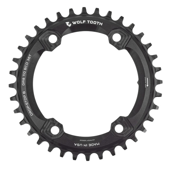110 BCD Asymmetric 4-Bolt Chainrings for Shimano GRX Cranks