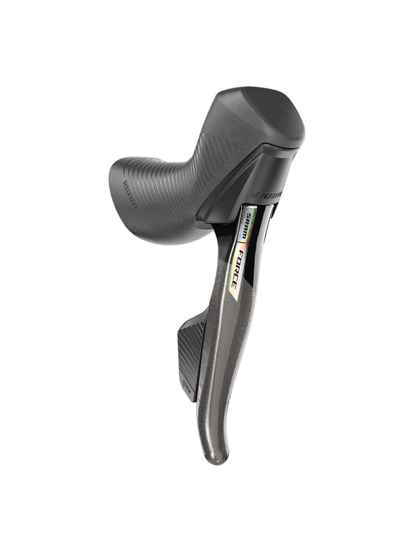 SRAM Force AXS HRD eTap Shift/Brake Lever Hydraulic Disc Brake Caliper - Right/Rear Flat Mount 20mm Offset Iridescent Gray/Blk D2