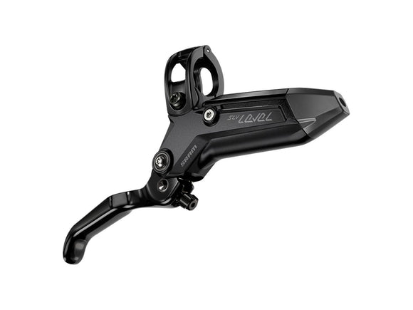 SRAM Level Silver Stealth Disc Brake Lever - Rear Post Mount 4-Piston Aluminum Lever SS Hardware BLK C1