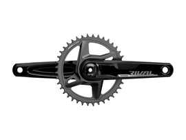 SRAM Rival 1 AXS Wide Crankset - 170mm 12-Speed 40t 8-Bolt Direct Mount DUB Spindle Interface BLK D1