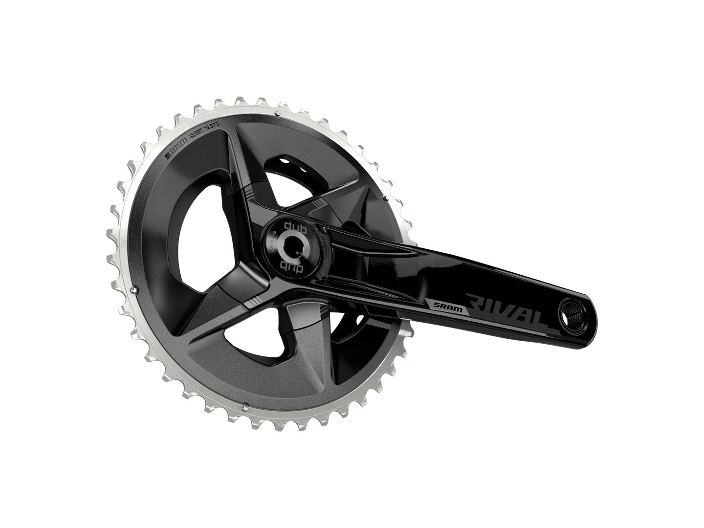 SRAM Rival AXS Wide Crankset - 175mm 12-Speed 43/30t 94 BCD DUB Spindle Interface BLK D1 - 0