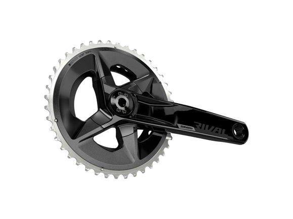 SRAM Rival AXS Wide Crankset - 172.5mm 12-Speed 43/30t 94 BCD DUB Spindle Interface BLK D1