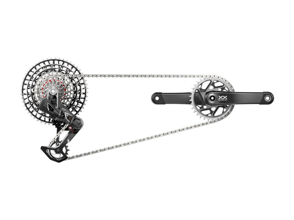 SRAM XX SL T-Type Eagle Transmission Groupset - 165mm Crank 34t Chainring AXS POD Controller 10-52t Cassette Rear Derailleur Chain