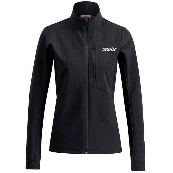 Swix Pace Hybrid Full Zip Midlayer Women Black
