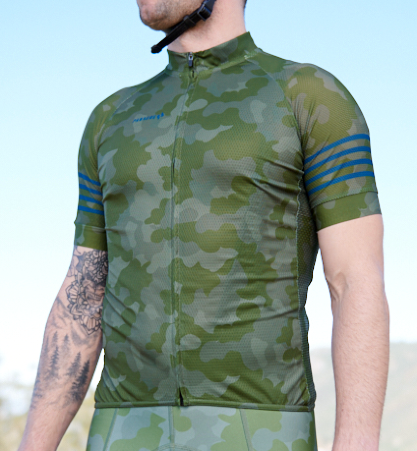 Panache M's Green Camo Pro Jersey