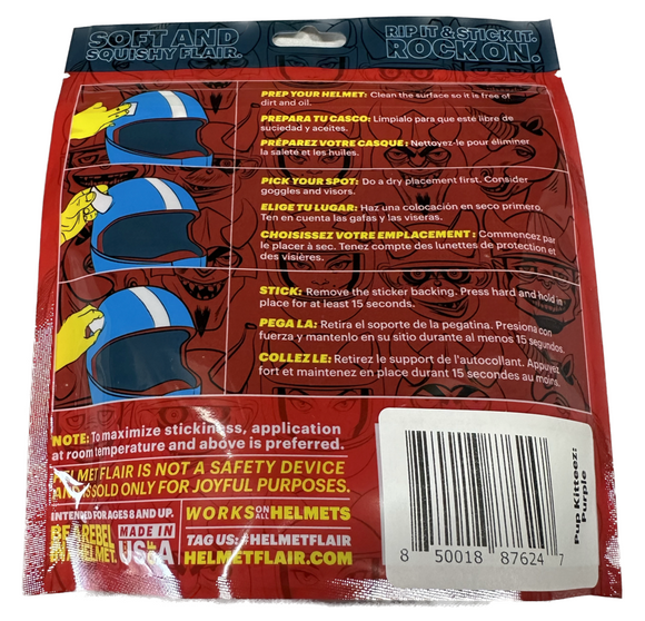 Helmet Flair Softeez: Purple Cat Ears for Helmet