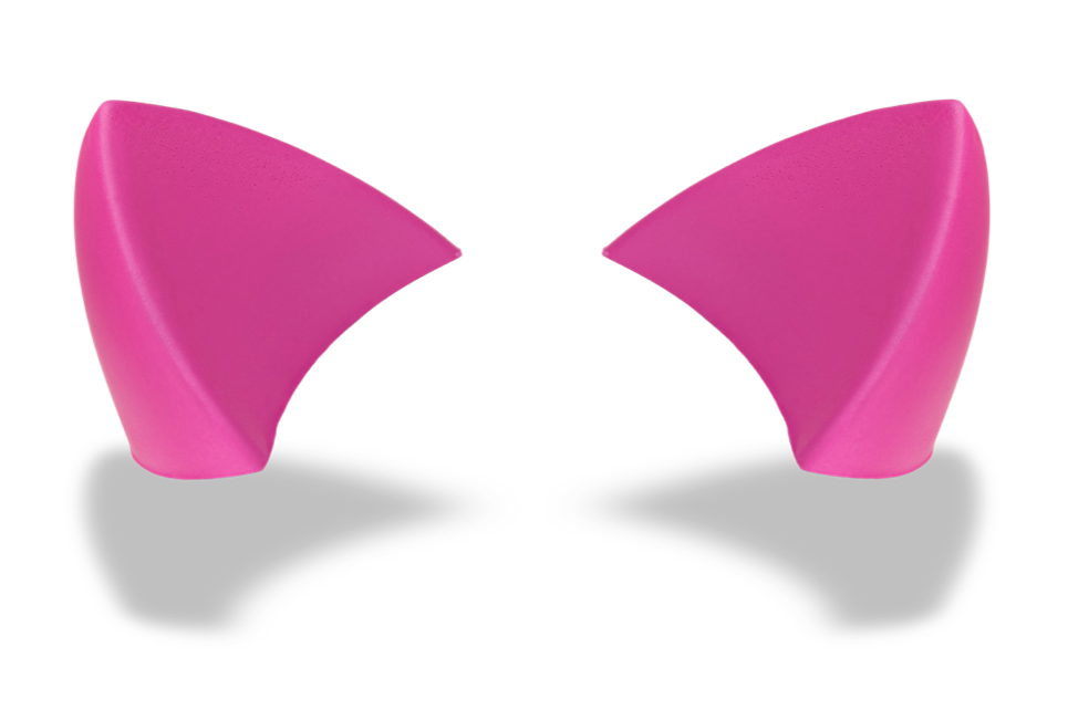 Helmet Flair Softeez: Purple Cat Ears for Helmet