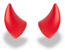 Helmet Flair Softeez: Red Devil Horns for Helmet-1