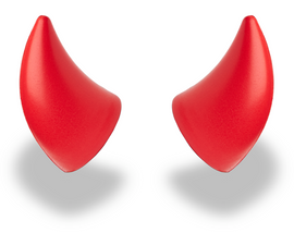 Helmet Flair Softeez: Red Devil Horns for Helmet