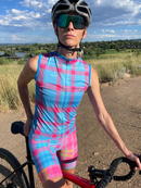 Panache W's Sleeveless Super Ride + Jersey - Summer Multi Plaid-4