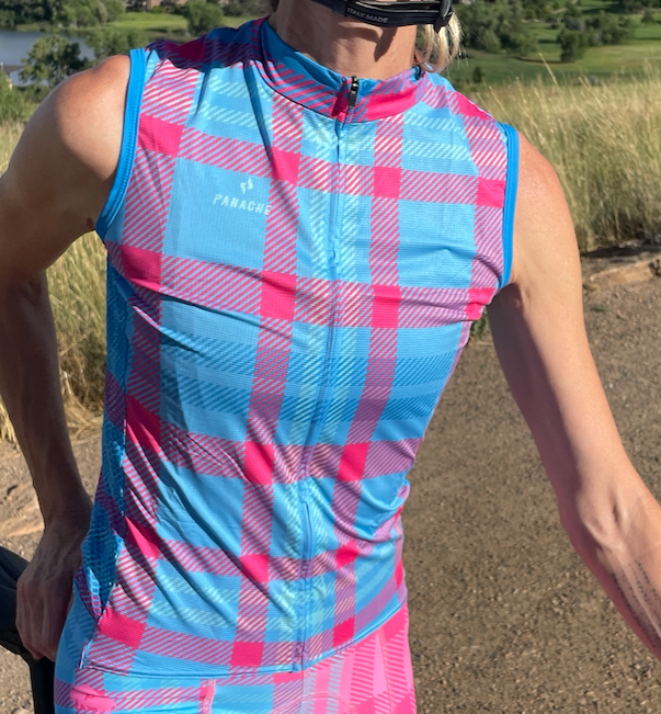Panache W's Sleeveless Super Ride + Jersey - Summer Multi Plaid