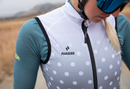 Panache M's and W's Pro Wind Vest - Black & White Fade Dots-3