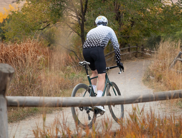 Panache M's and W's Pro Thermal Jacket - Black & White Fade Dots