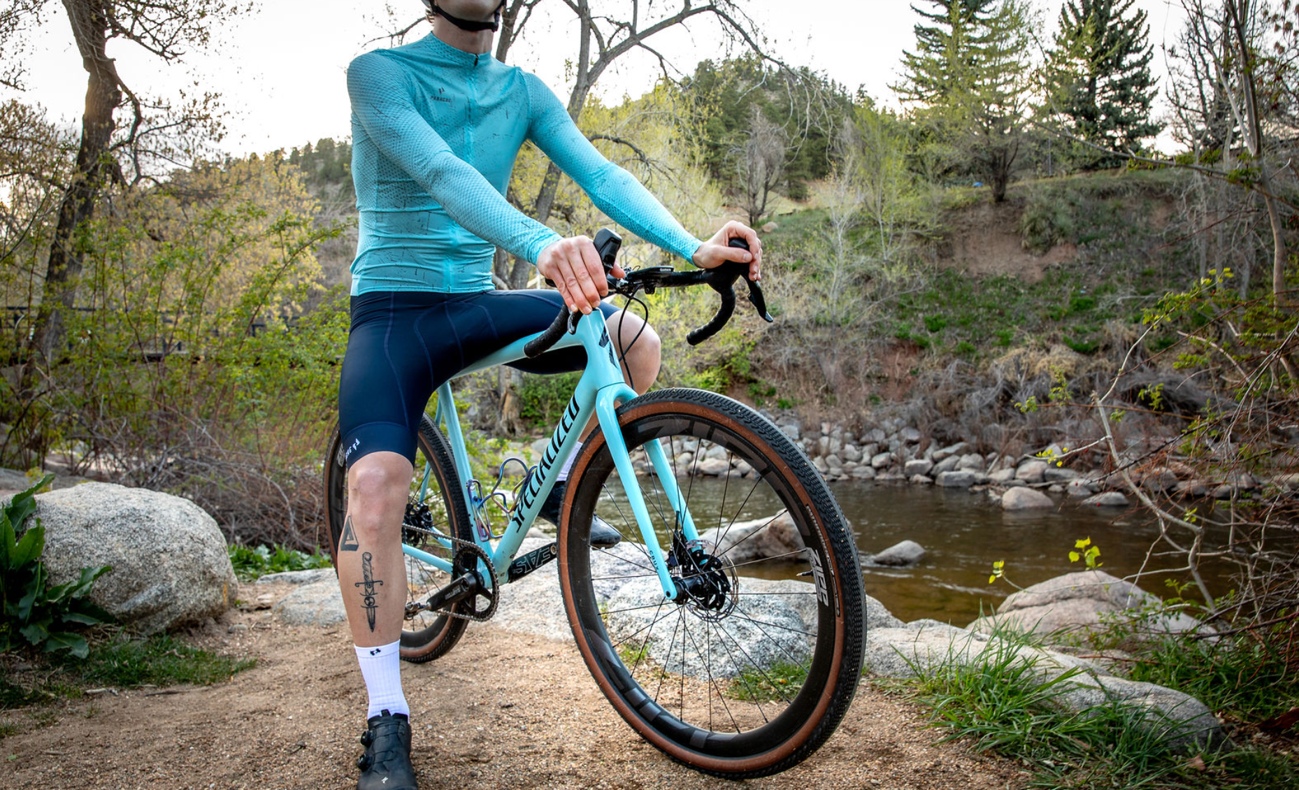 Panache M's Speed Air LS Jersey - Robin Egg Grunge