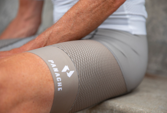 Panache Men's Cargo Pocket Bib Short - Khaki Grey