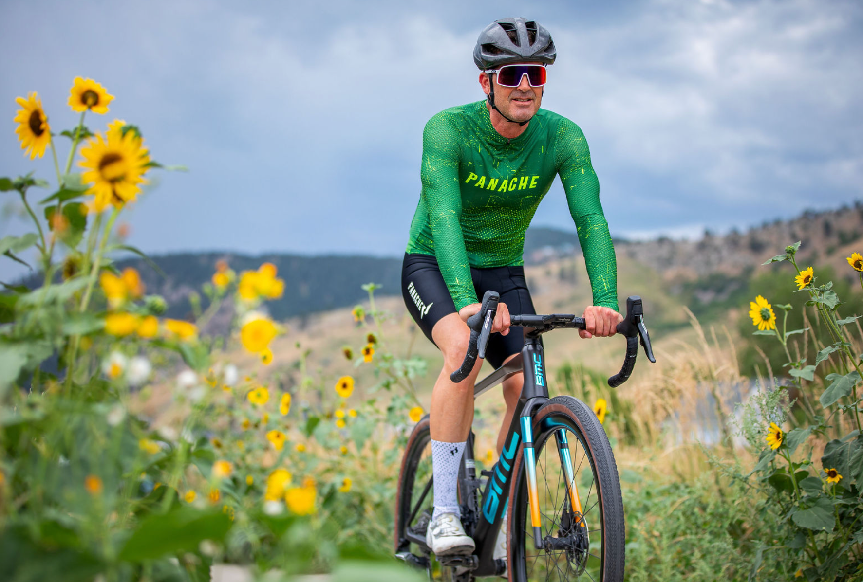 Panache Men's Speed Air LS Jersey - Dark Forest Grunge