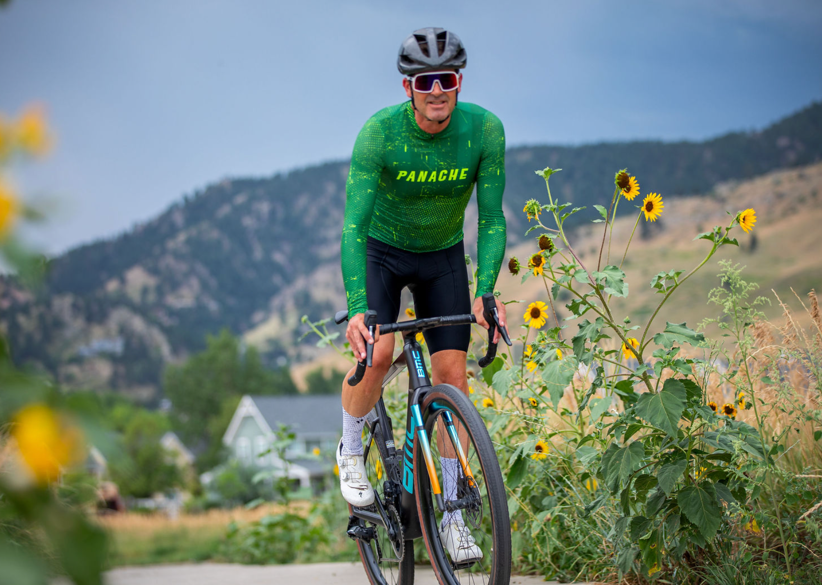 Panache Men's Speed Air LS Jersey - Dark Forest Grunge