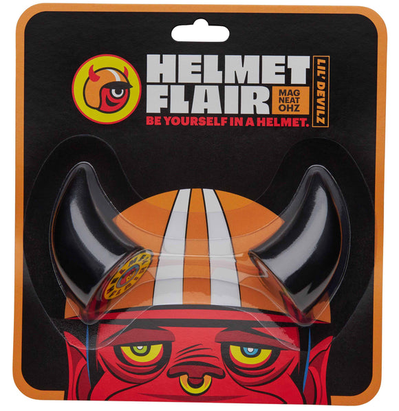 Helmet Flair MagNeatOhz: Small Black Devil Horns for Helmet