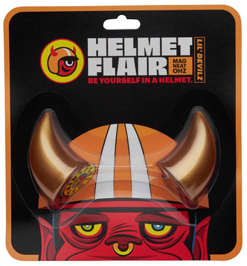 Helmet Flair MagNeatOhz: Small Gold Devil Horns for Helmet