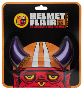 Helmet Flair MagNeatOhz: Small Purple Devil Horns for Helmet