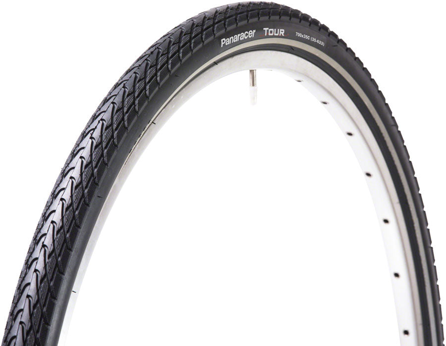 Panaracer Tour Tire - 700 x 35 Clincher Steel Black/Reflective