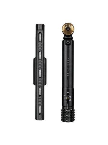 Topeak Torq Stick Ratcheting Torque Wrench - Adjustable 2-10Nm Range 5 Piece Bit Set BLK
