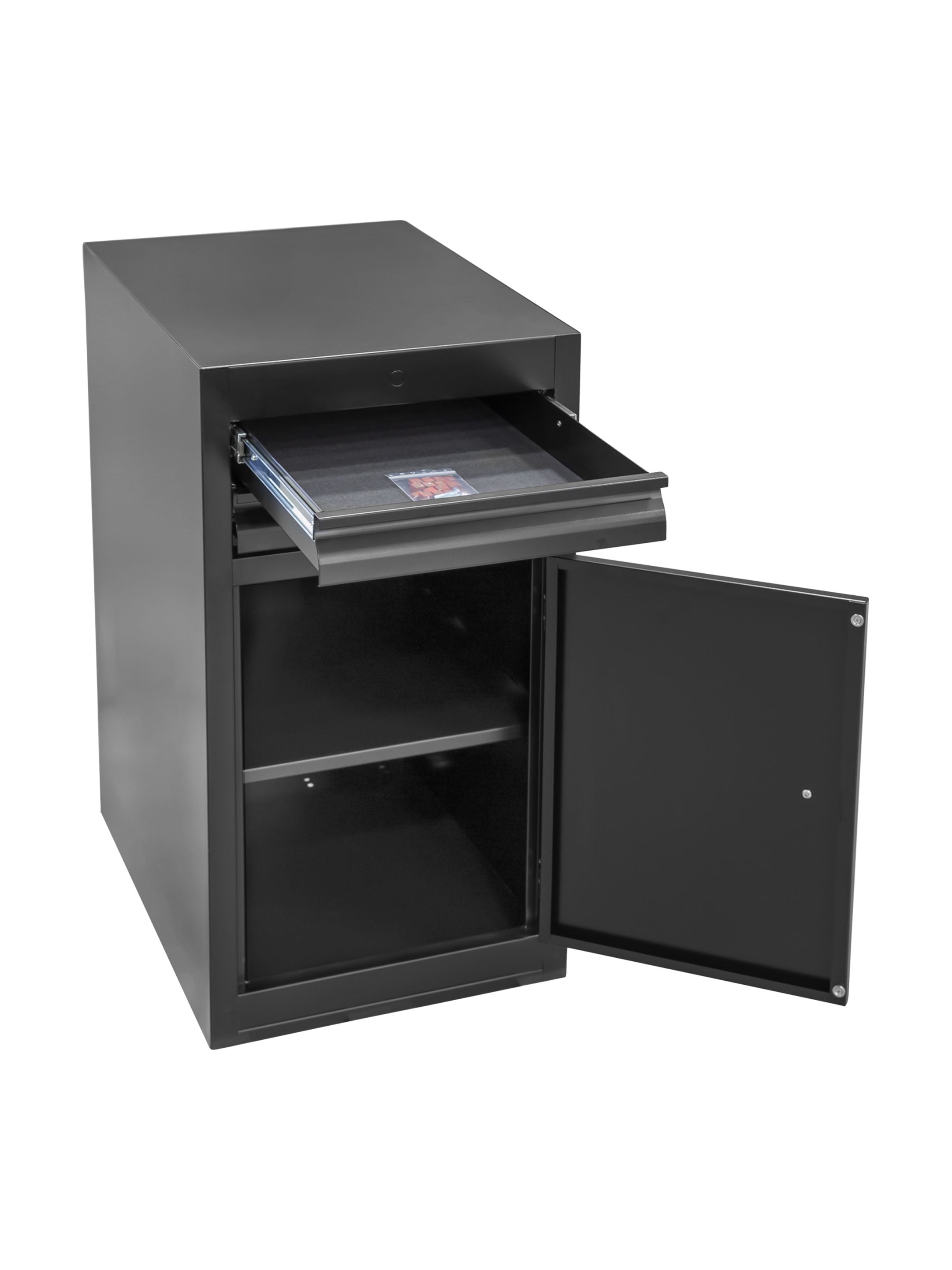 Tool Unior Workbench Single Center Cabinet Black - 0