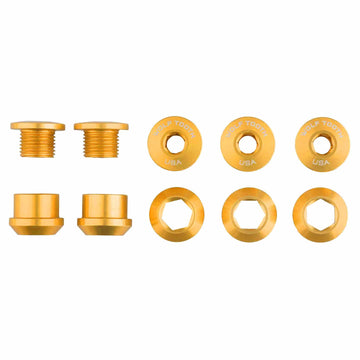 Buy gold Wolf Tooth Set of 5 Chainring Bolts+Nuts for 1X