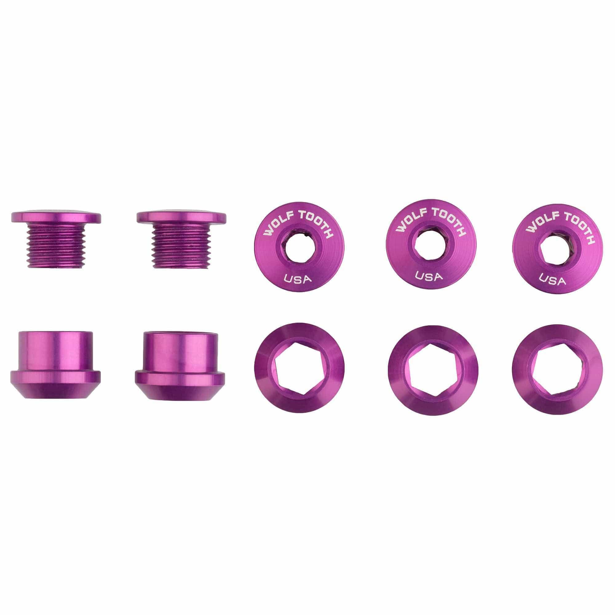 Wolf Tooth Set of 5 Chainring Bolts+Nuts for 1X