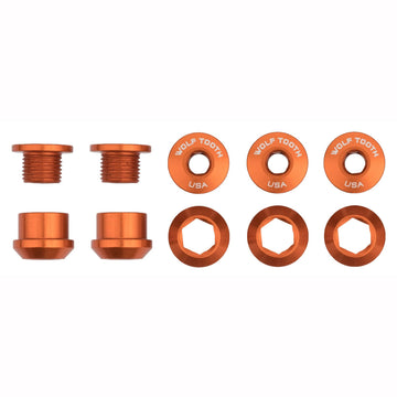 Buy orange Wolf Tooth Set of 5 Chainring Bolts+Nuts for 1X