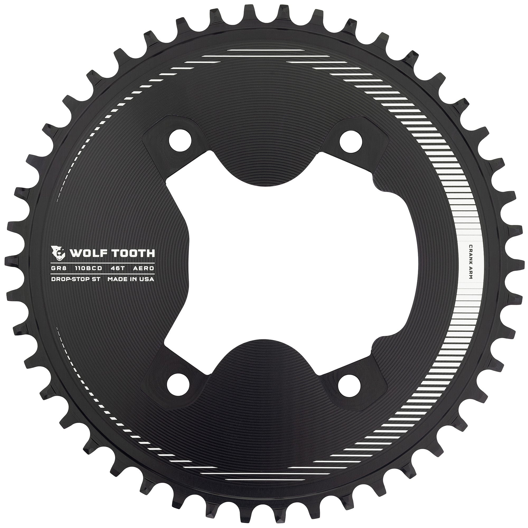 Aero 110 BCD Asymmetric 4-Bolt Chainrings for Shimano GRX 800