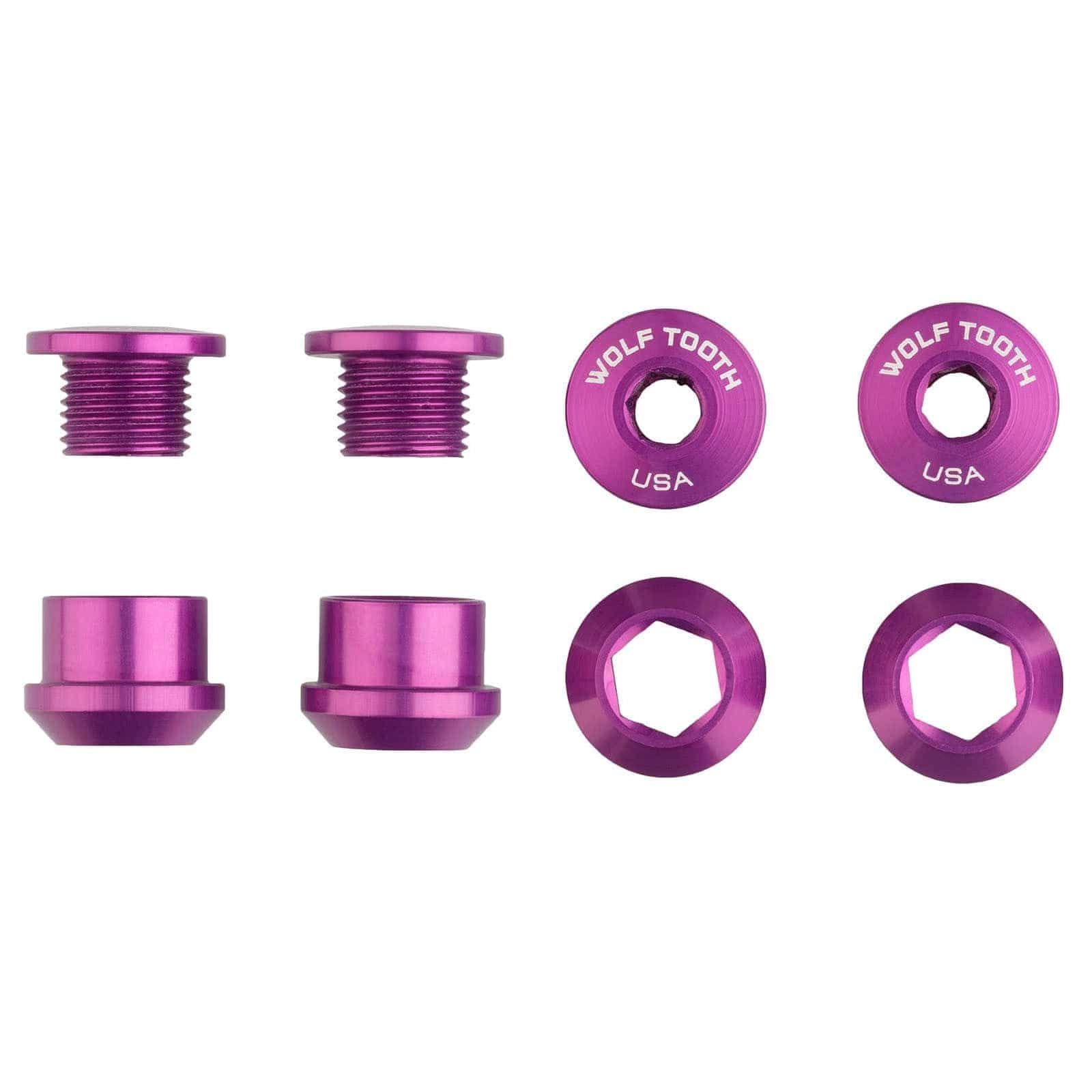 Wolf Tooth Set of 4 Chainring Bolts+Nuts for 1X