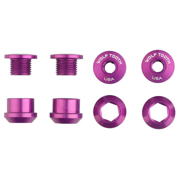 Buy ultraviolet-purple Wolf Tooth Set of 4 Chainring Bolts+Nuts for 1X
