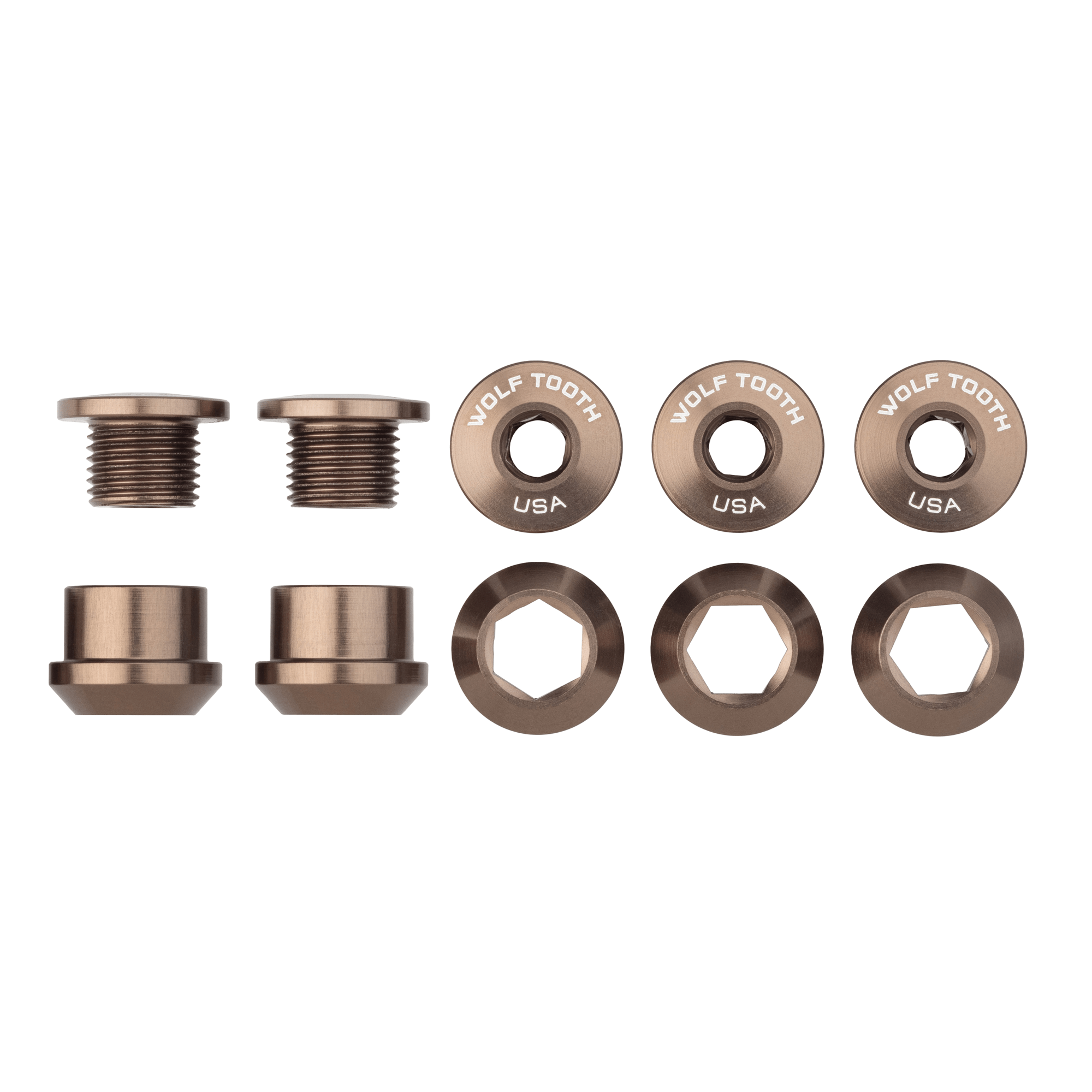 Wolf Tooth Set of 5 Chainring Bolts+Nuts for 1X