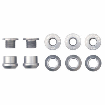 Buy raw-silver Wolf Tooth Set of 5 Chainring Bolts+Nuts for 1X